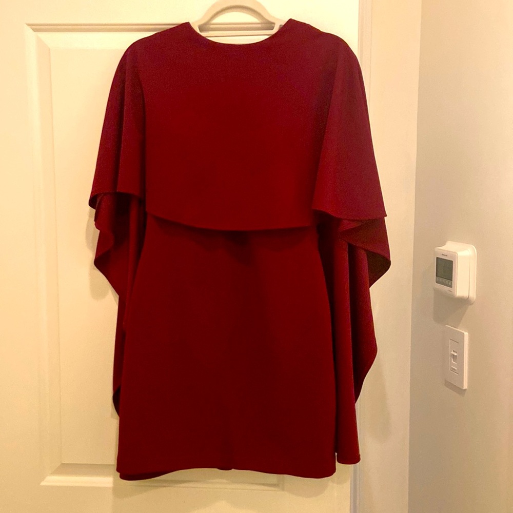 Lulus red drape sleeve dress